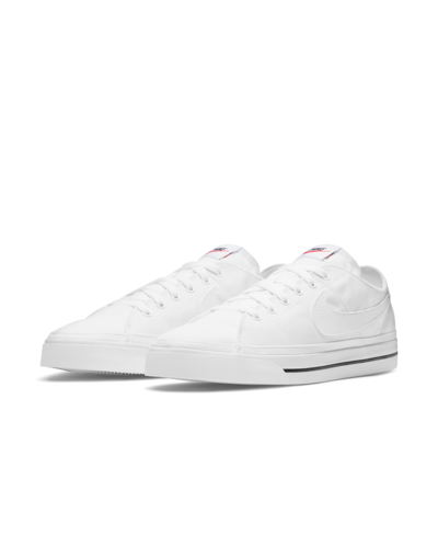 Shop Nike Men's Court Legacy Canvas Casual Sneakers From Finish Line In White
