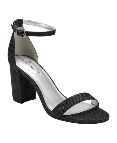 Shop Bandolino Women's Armory Block Heel Dress Sandals In Black - Man-made