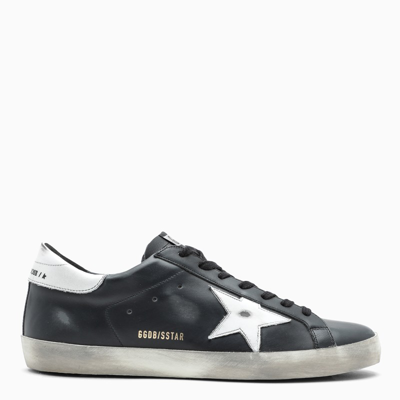 Shop Golden Goose Super-star Sneakers Black/white