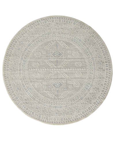 Asbury Looms Pismo Canyons 7'11" X 7'11" Round Area Rug In Taupe