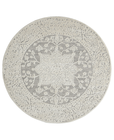 Asbury Looms Pismo Orb 7'11" X 7'11" Round Area Rug In Taupe