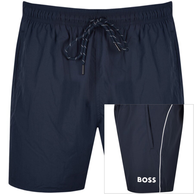Shop Boss Bodywear Boss Starfish Swim Shorts Navy
