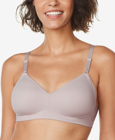 Shop Warner's Warners No Side Effects Underarm And Back-smoothing Comfort Wireless Lift T-shirt Bra Rn2231a In Mink