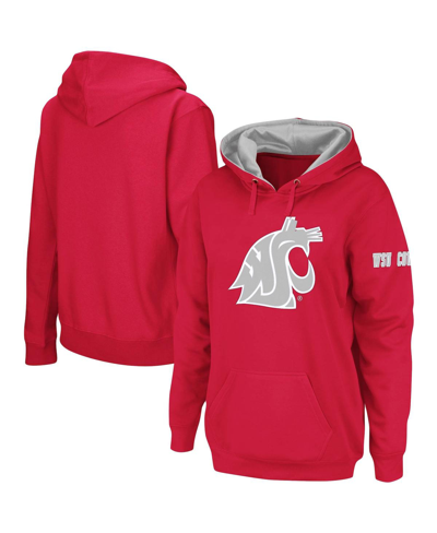 Shop Stadium Athletic Women's Crimson Washington State Cougars Big Logo Pullover Sweatshirt
