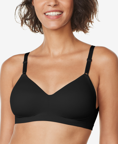Shop Warner's Warners No Side Effects Underarm And Back-smoothing Comfort Wireless Lift T-shirt Bra Rn2231a In Black