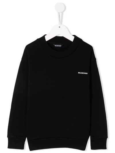 Shop Balenciaga Logo-print Sweatshirt In Black