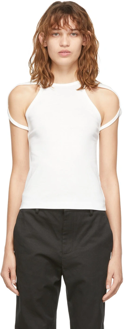 Shop Dion Lee Off-white Sleeve Loop Tank Top In Ivory