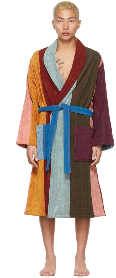 Shop Paul Smith Multicolor Artist Stripe Robe In 96 Multicolour