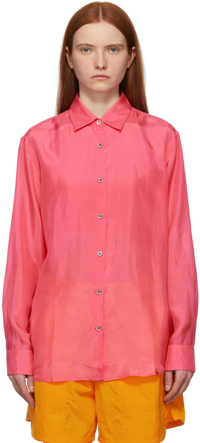 Shop Dries Van Noten Pink Clavelly Shirt In 304 Fuchsia