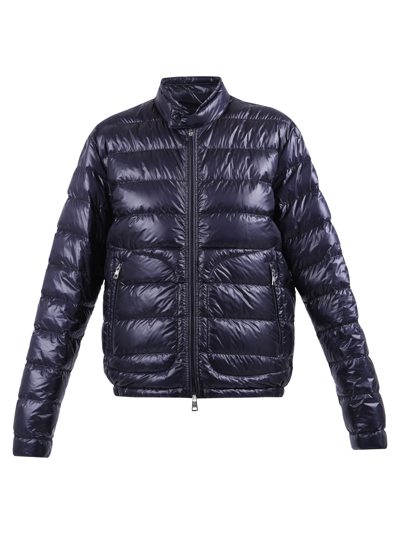 Shop Moncler Acorus Nylon Padded Jacket In Blue