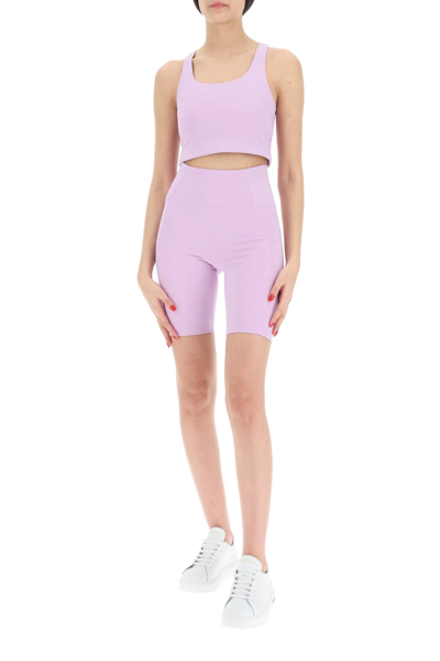 Shop Girlfriend Collective High-rise Bike Shorts In Purple