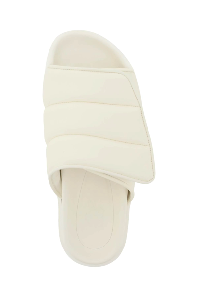 Shop Gia Borghini Nappa Leather Gia 3 Slides In White