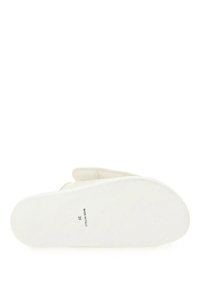 Shop Gia Borghini Nappa Leather Gia 3 Slides In White
