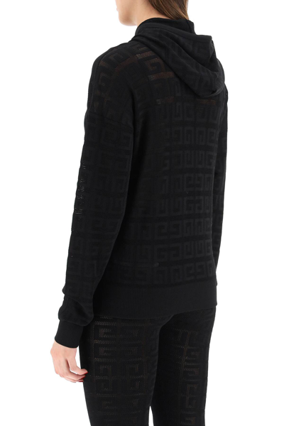 Shop Givenchy Jacquard 4g Hoodie In Black