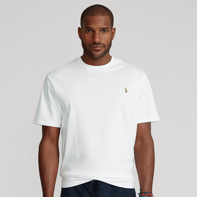 Shop Polo Ralph Lauren Soft Cotton Crewneck T-shirt In White