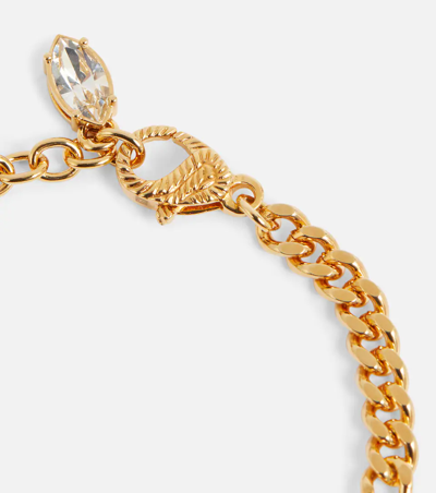 Shop Gucci Crystal-embellished Chainlink Bracelet In 8005/crystal/black