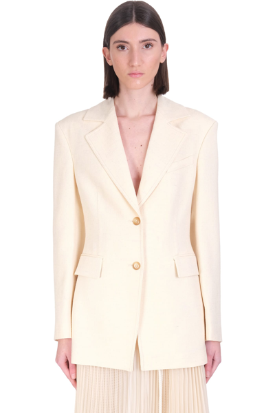 Shop Nanushka Manouk Blazer In Beige Viscose