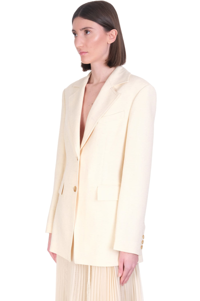 Shop Nanushka Manouk Blazer In Beige Viscose