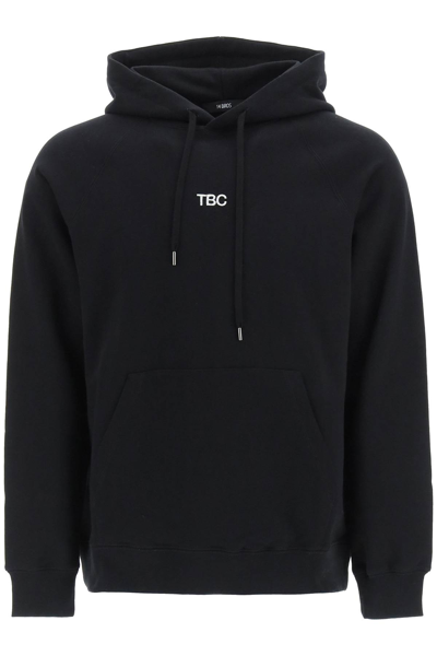 14 Bros Logo Embroidery Hoodie In Nero (black)
