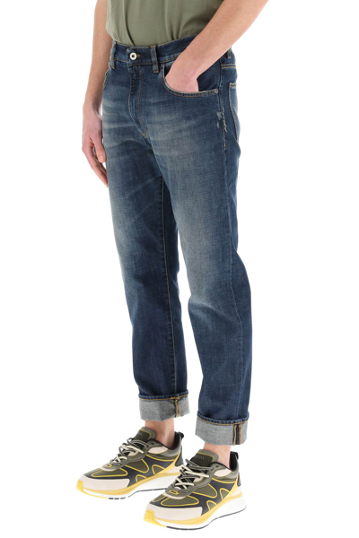 Shop 14 Bros Cheswick Jeans In Blu Scuro (blue)