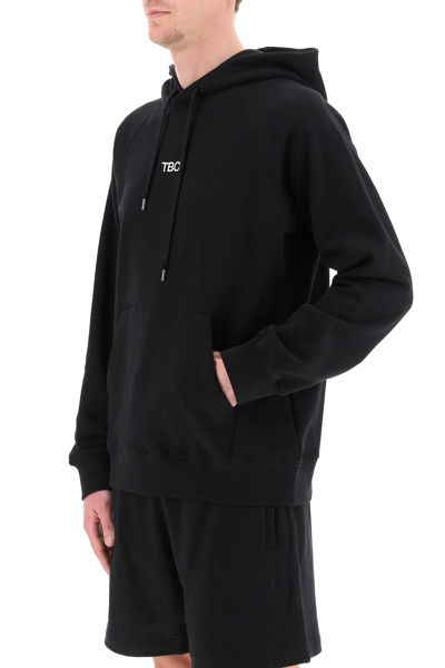 14 Bros Logo Embroidery Hoodie In Nero (black)