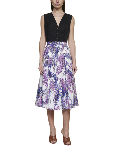 Shop Dolce & Gabbana Skirt In Glicine Fdo B Natur