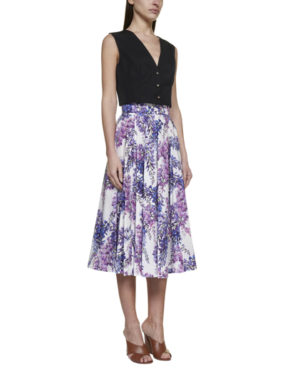 Shop Dolce & Gabbana Skirt In Glicine Fdo B Natur