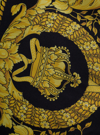 moden gerningsmanden Shinkan Versace Silk Twill Dress With Baroque Print In Yellow | ModeSens