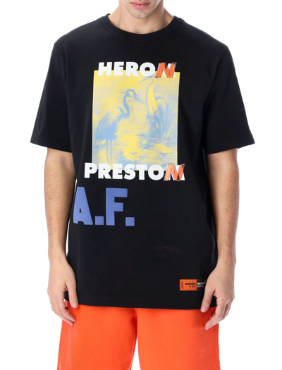 Shop Heron Preston A.f. Authorized T-shirt In Black