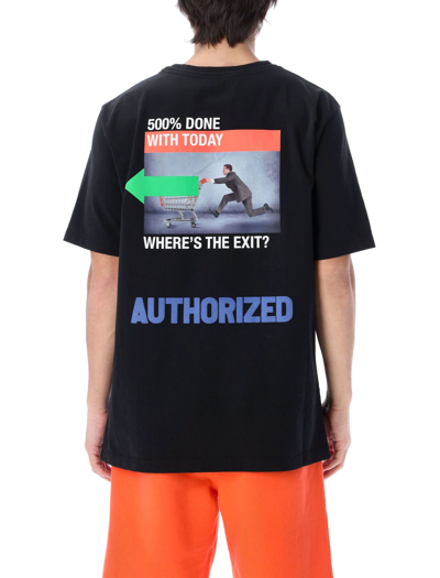 Shop Heron Preston A.f. Authorized T-shirt In Black