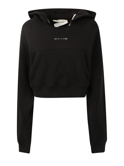 Shop Alyx Logo Print Hoodie In Black