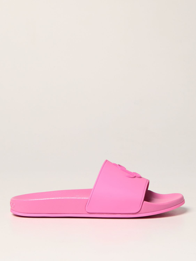 Shop Jimmy Choo Port Slide Sandals In Pink