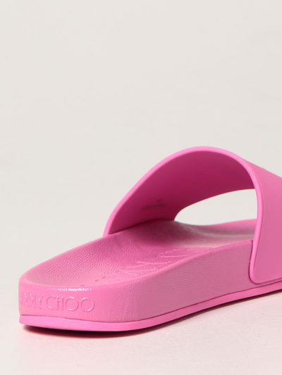 Shop Jimmy Choo Port Slide Sandals In Pink