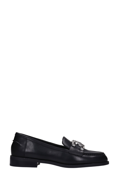 Shop Michael Kors April Loafer Loafers In Black Leather