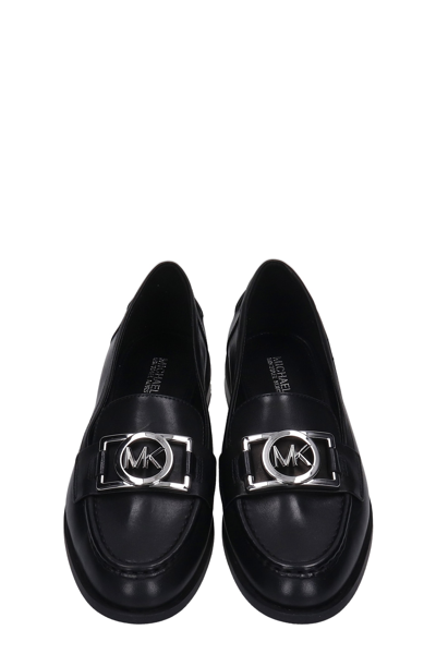 Shop Michael Kors April Loafer Loafers In Black Leather