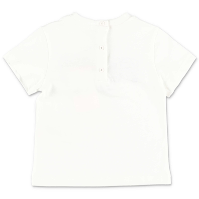 Shop Fendi T-shirt Bianca In Jersey Di Cotone In Bianco