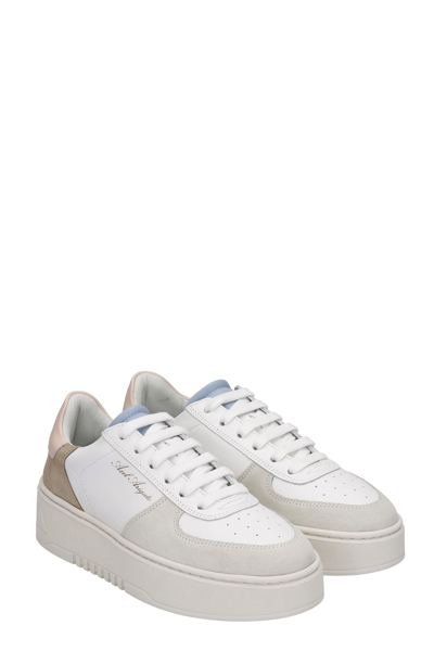 Shop Axel Arigato Orbit Sneakers In White Suede And Leather