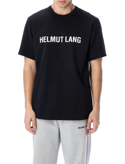Shop Helmut Lang Logo Print Tee In Black
