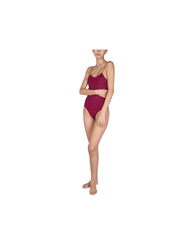 Shop Oseree One Piece Lumiere Maillot Swimsuit In Fuchsia