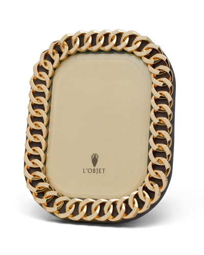 L'objet Gold Cuban Link Frame, 5" X 7"
