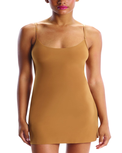 Shop Commando Scoop-neck Mini Camisole Slip In Light Brown