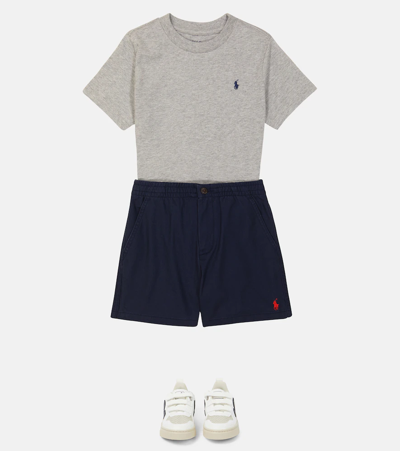 Polo Ralph Lauren Logo Cotton Jersey T-shirt In Andover Heather