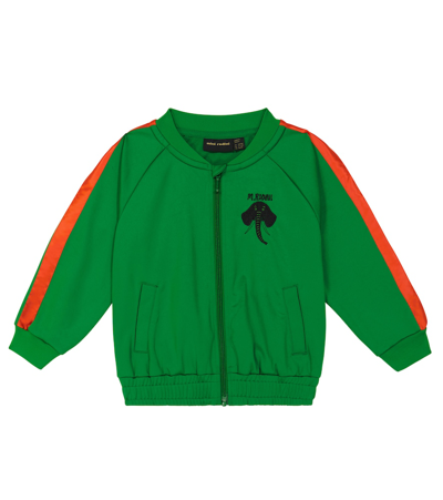 Shop Mini Rodini Logo Track Jacket In Green