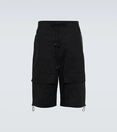 Shop Loewe Cotton Drawstring Shorts In Black