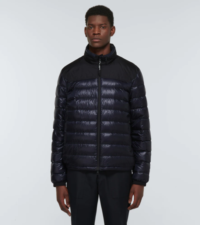 Shop Moncler Down Jacket In Navy