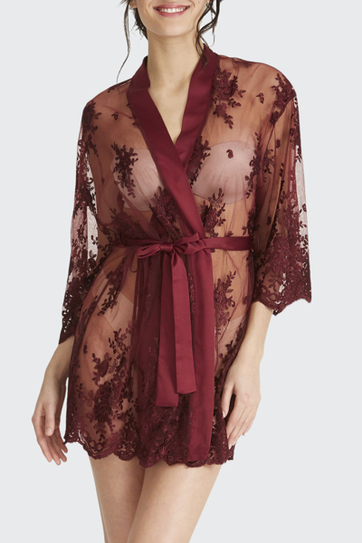 Shop Rya Collection Darling Lace Coverup Robe In Champagne