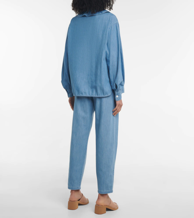 Shop See By Chloé Denim Blouse In Eternal Blue