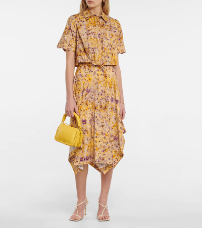 Altuzarra Sousanna Printed Handkerchief Midi Skirt In Jarcaranda Bundle