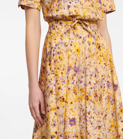 Altuzarra Sousanna Printed Handkerchief Midi Skirt In Jarcaranda Bundle