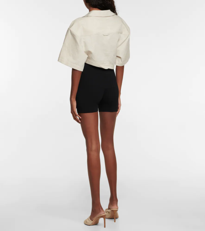 Shop Jacquemus La Chemise Capri Cotton And Linen Top In Beige